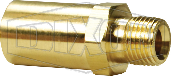 Grease Whip Male NPT Chamfered Base Hose Fitting